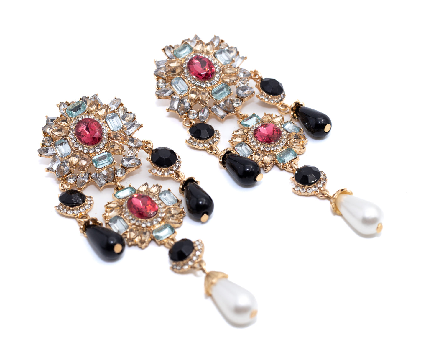 Black Coral Earrings