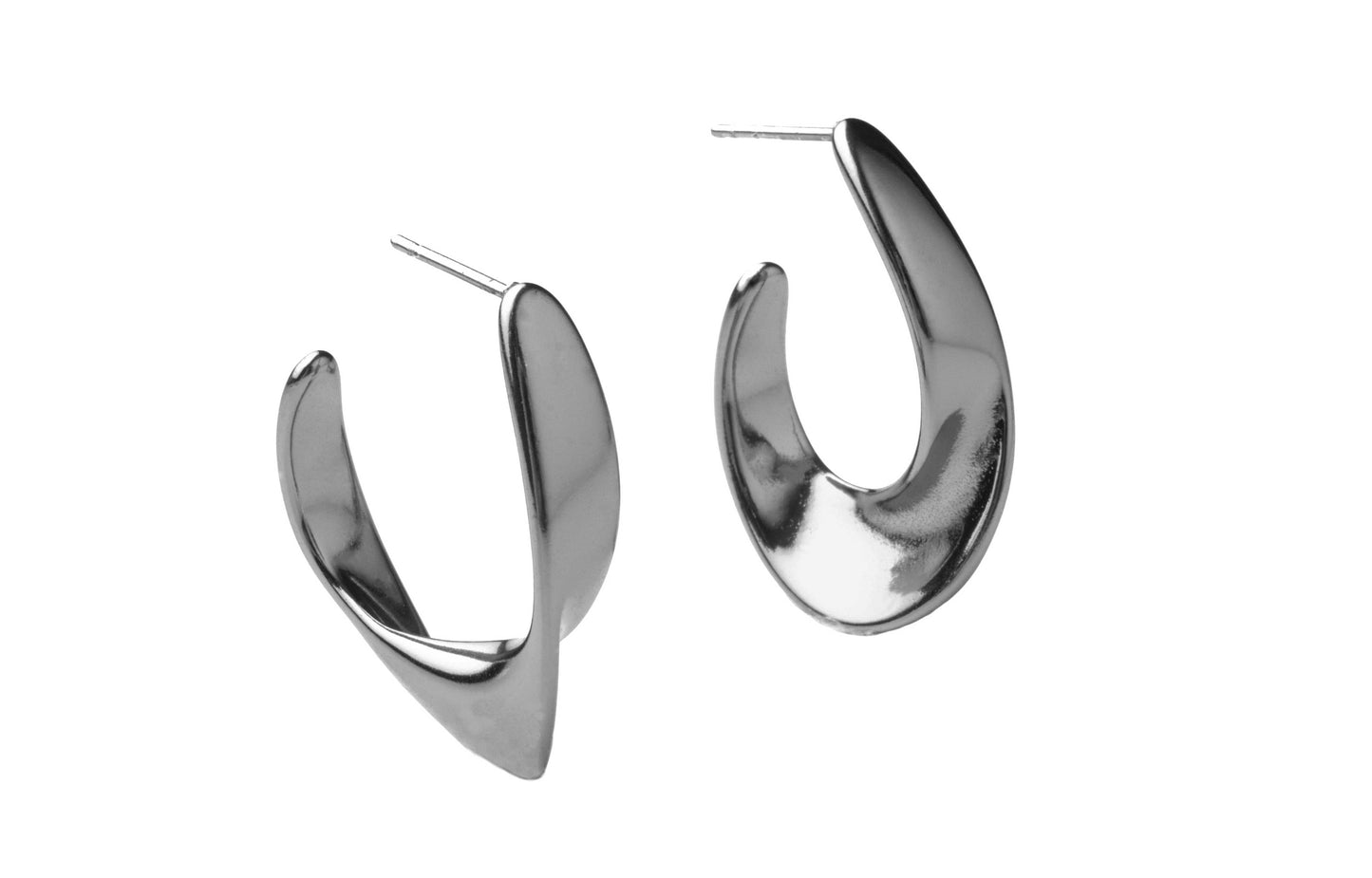 Silver Wavy Earrings