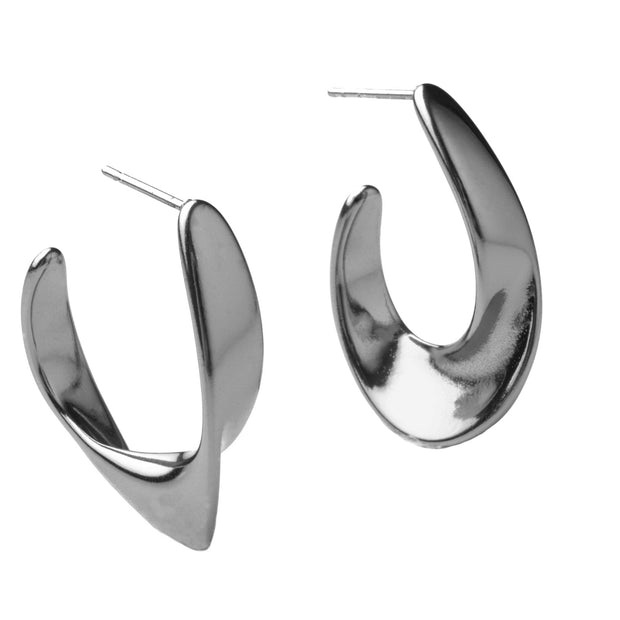 Silver Wavy Earrings