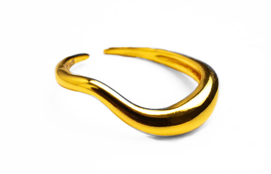 Golden Wavy Ring