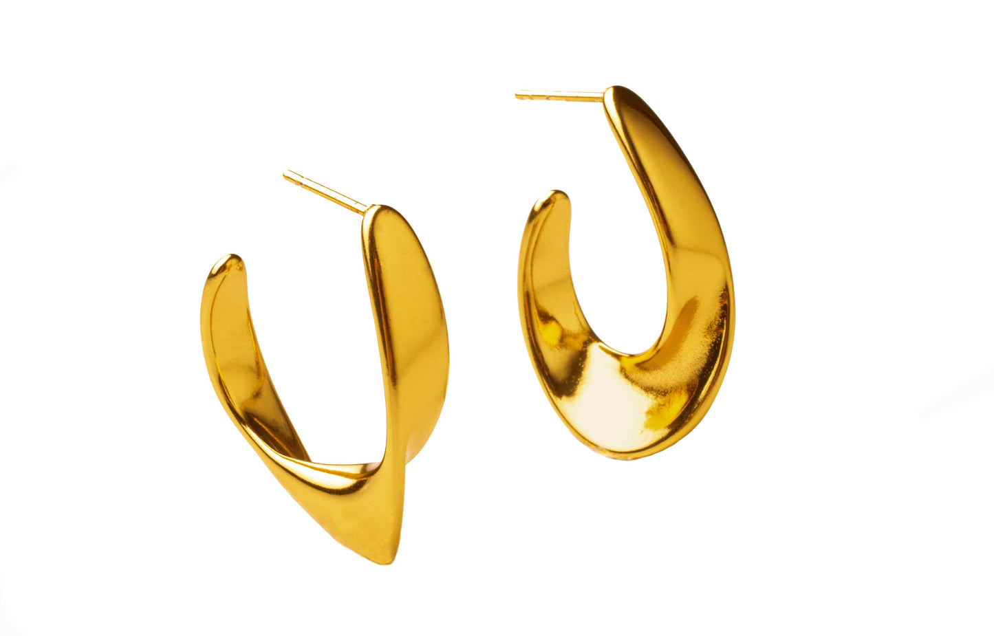 Golden Wavy Earrings