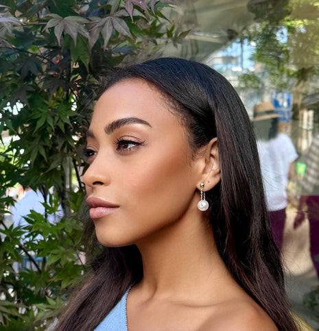Örhängen med havspärlor i små storlekar