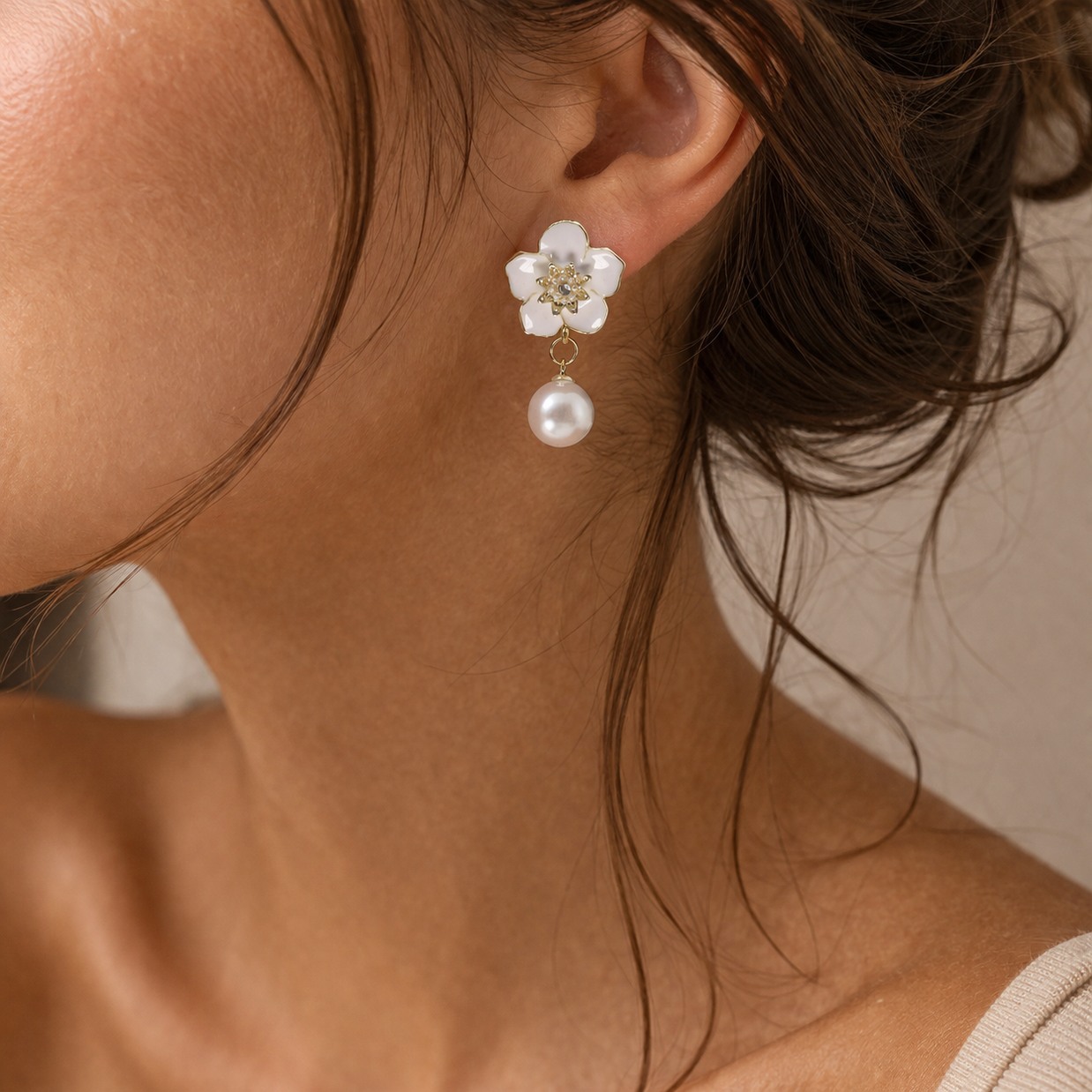 Ivory Bloom Earrings