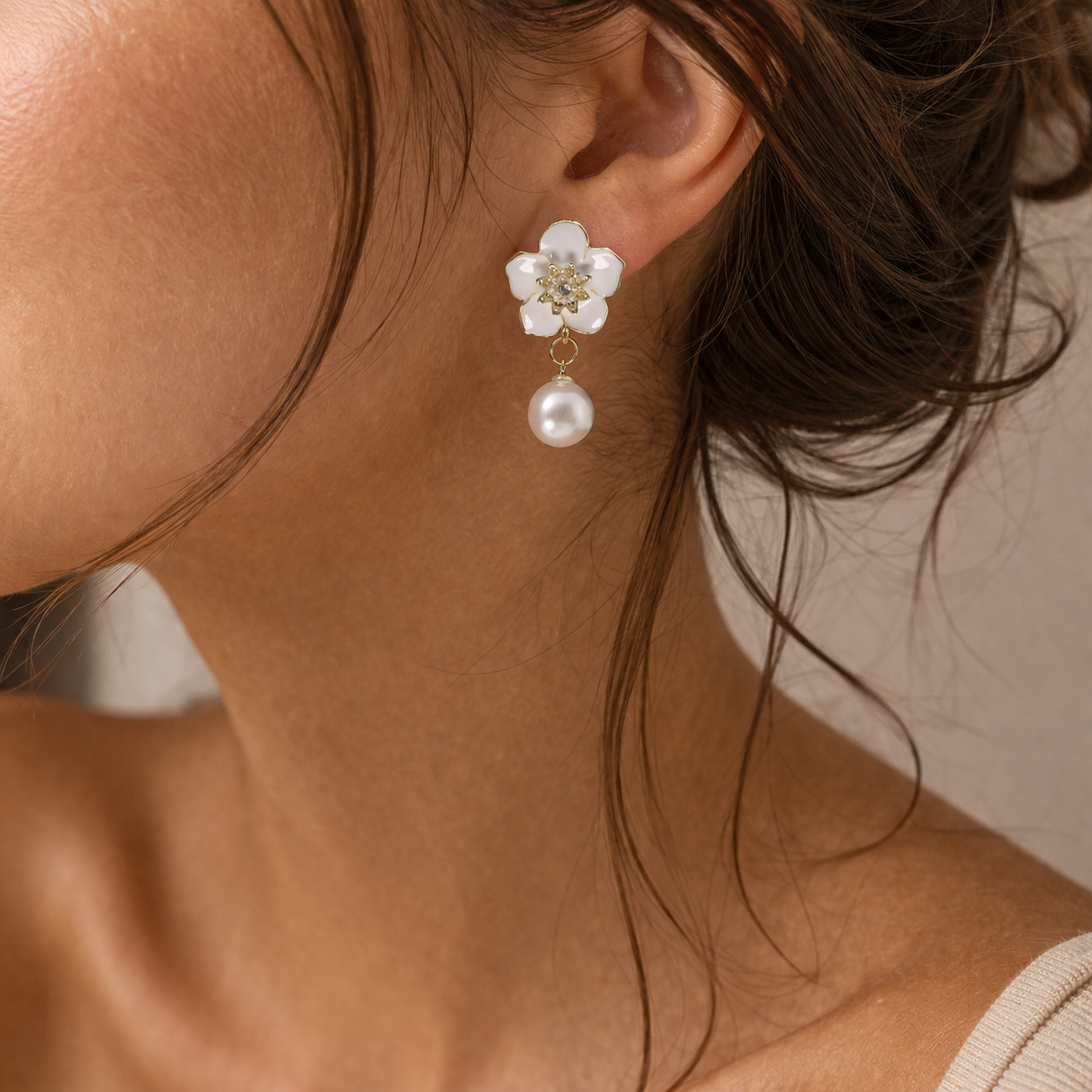 Ivory Bloom Earrings