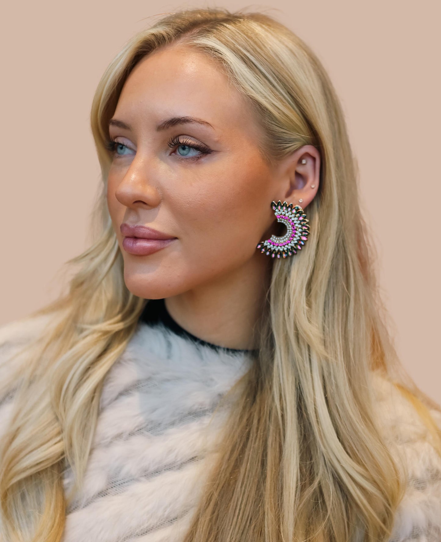 Pink Frozen Earrings